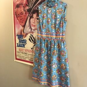 *Vintage* 1960s YVES JENNET floral Dress